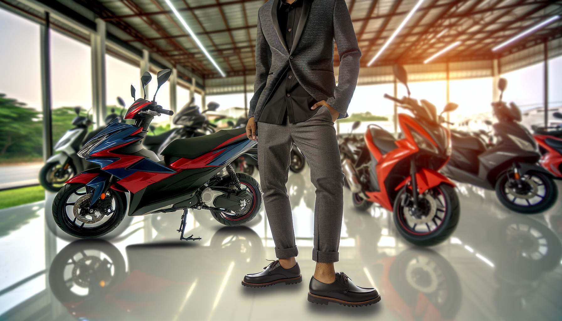 Inspirasi Fashion Outfit Sales Motor Kekinian