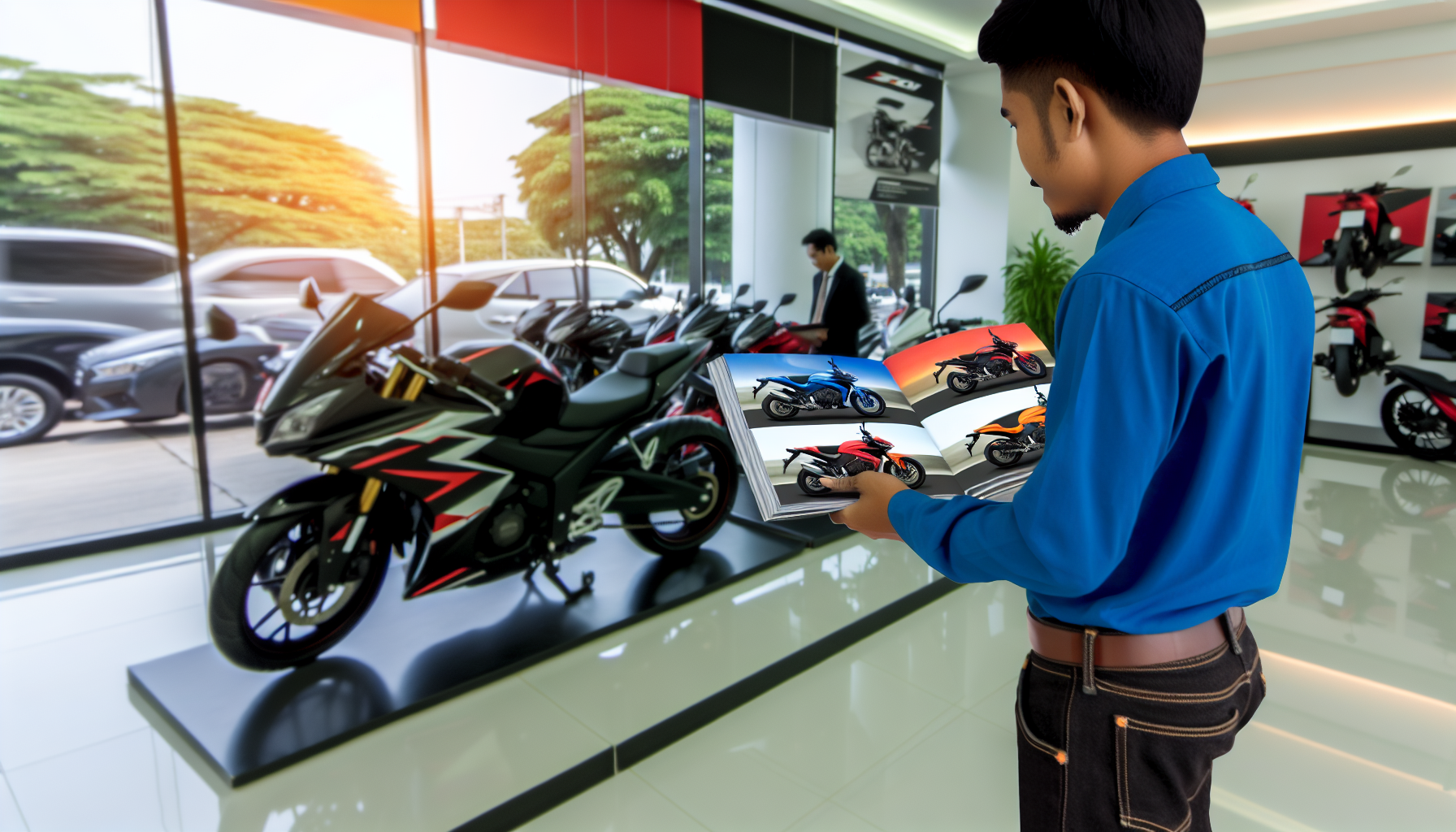 Contoh Desain Brosur Sales Motor yang Menjual
